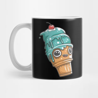 Blue cone ice cream character Mug